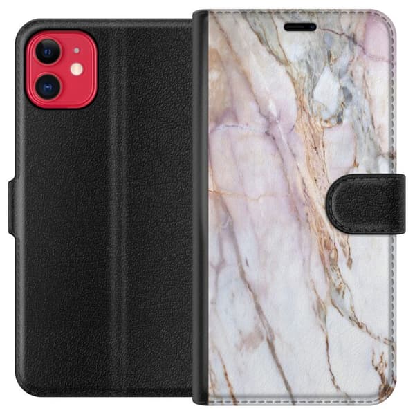 Kompatibel Tegnebogsetui til Apple iPhone 11 Marmar