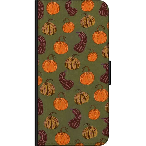Kompatibel Tegnebogsetui til OnePlus 9 Pro Grøn græskargrafik grøn