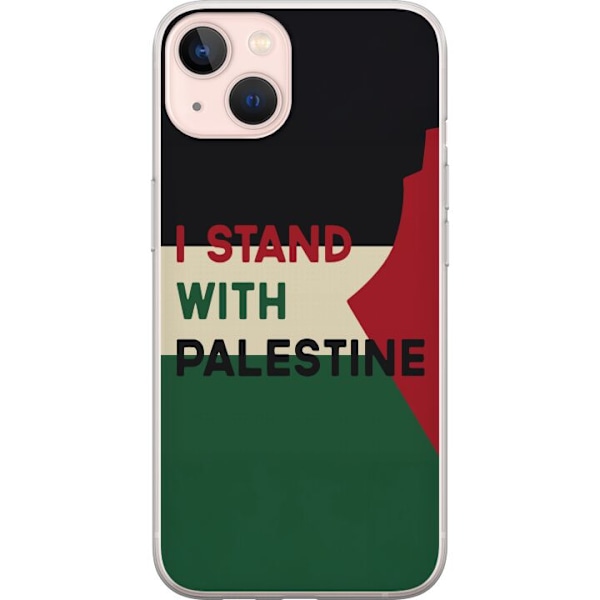 Apple iPhone 13 mini Genomskinligt Skal Stand with Palestine – solidaritetsdesign med starkt budskap