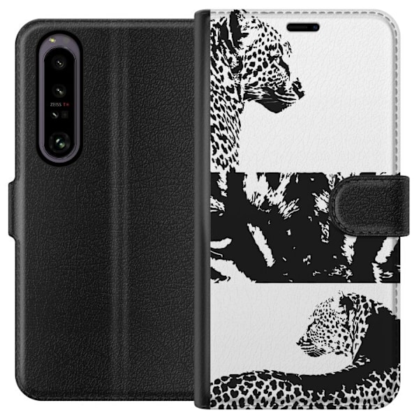 Sony Xperia 1 IV Tegnebogsetui Leopard Faces