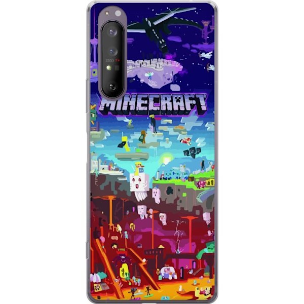 Sony Xperia 1 II Genomskinligt Skal Minecraft