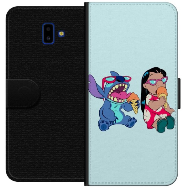 Samsung Galaxy J6+ Lompakkokotelo Lilo & Stitch