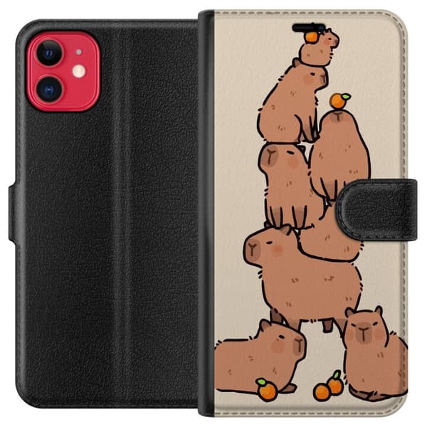 Kompatibel Tegnebogsetui til Apple iPhone 11 Kapybara
