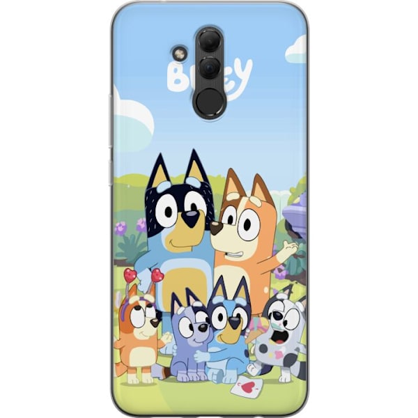 Huawei Mate 20 lite Genomskinligt Skal Bluey mobilskal med hela familjen i färgglad design