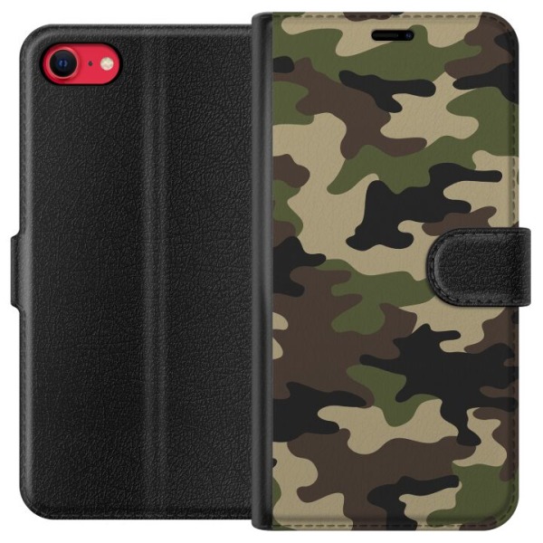 Apple iPhone 8 Lompakkokotelo Metsä camo