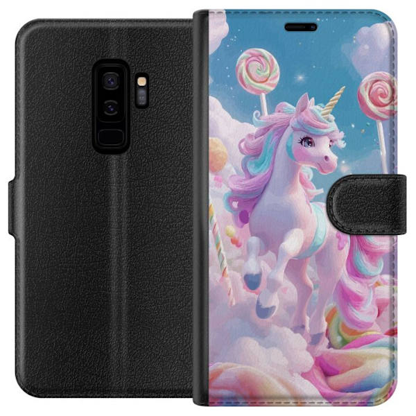 Samsung Galaxy S9+ Tegnebogsetui Enhjørning Candy Pastel Kawaii Motiv Sød Populær Farve Grafisk Trend Børne Motiv Fantasy Art