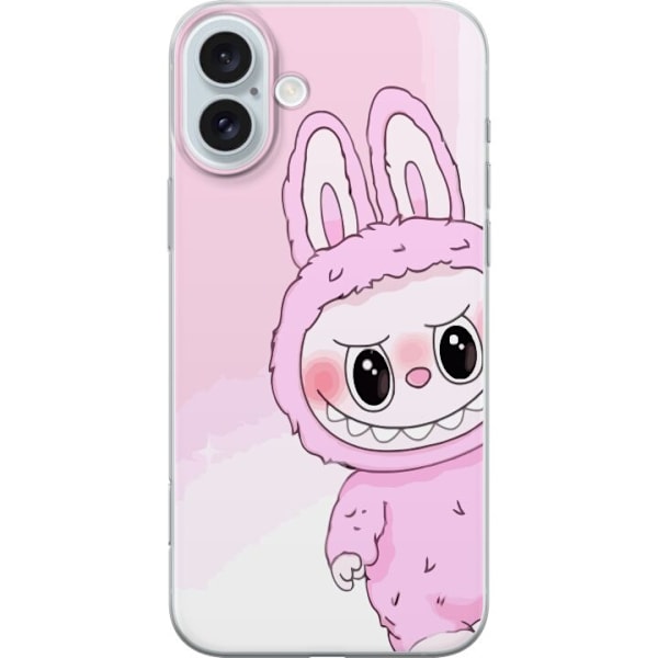 Apple iPhone 16 Plus Gennemsigtig cover Labubu Kanin-serien