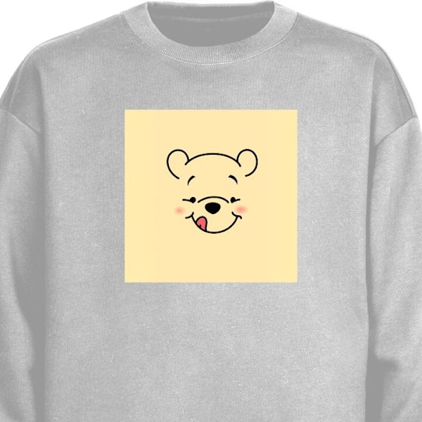 Sweatshirt for Voksen | Klassisk Collegegenser Nalle Puh grå XXL