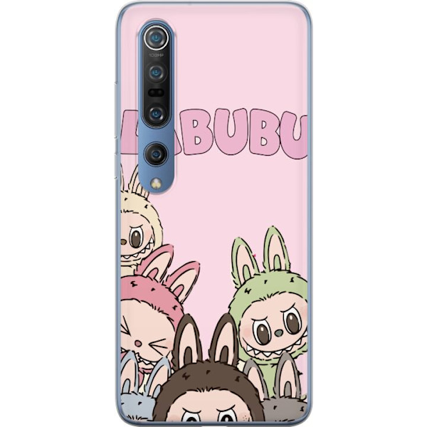 Xiaomi Mi 10 Pro 5G Genomskinligt Skal Labubu Pop Mart Karaktärer Figurer Samlarobjekt Populär Figurserie Design Pop Mart Toy Art Motiv