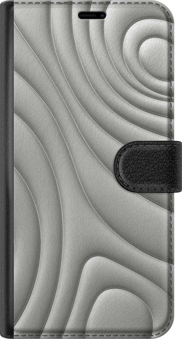 Kompatibelt Plånboksfodral till Samsung Galaxy S21 Silver Waves