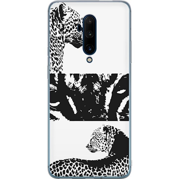 OnePlus 7T Pro Läpinäkyvä kuori Leopard Faces