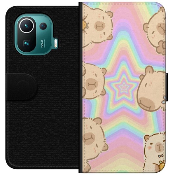 Xiaomi Mi 11 Pro Plånboksfodral Kawaii Capybara Galaxy Söt A