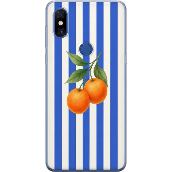 Kompatibelt Mobildeksel til Xiaomi Mi Mix 3 Blå appelsinstriper blå