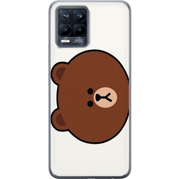Realme 8 Genomskinligt Skal line friends brown