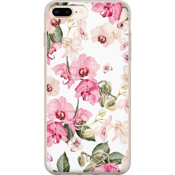 Apple iPhone 8 Plus Läpinäkyvä kuori Kukat
