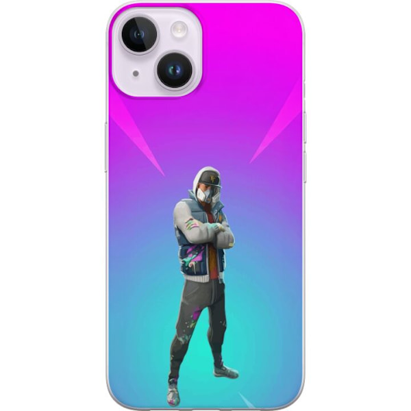 Apple iPhone 15 Plus Läpinäkyvä kuori musta ritari fortnite
