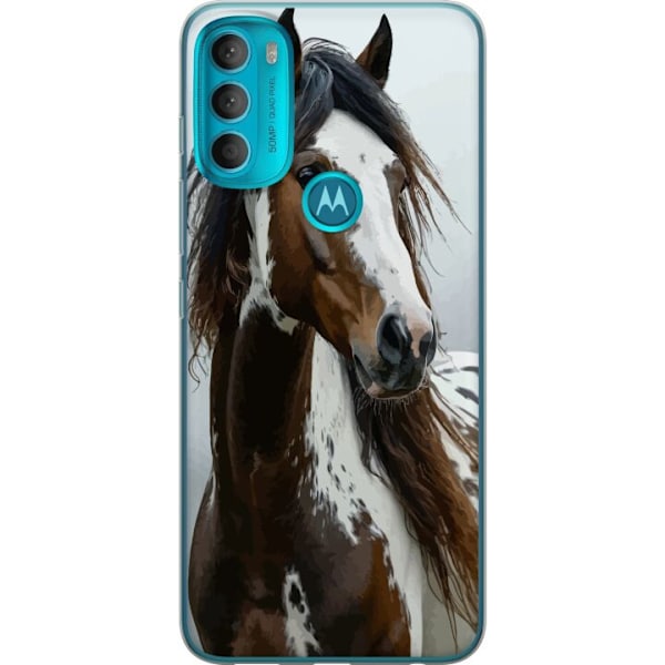 Motorola Moto G71 5G Läpinäkyvä kuori Hevonen Eläimet Aihe Graafinen Suunnittelu Luonto Vahva Aihe Suosittu Taide Eläinten Teema Ratsastus