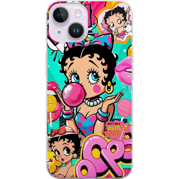 Apple iPhone 15 Plus Läpinäkyvä kuori Betty Boop