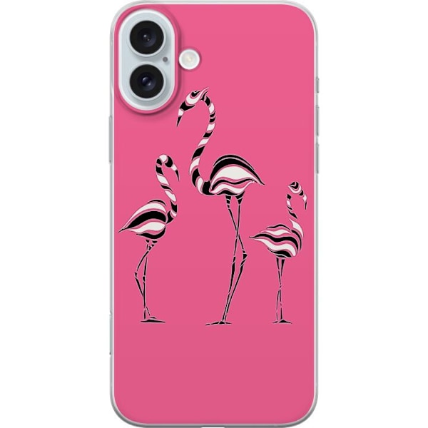 Apple iPhone 16 Plus Gennemsigtig cover Flamingo