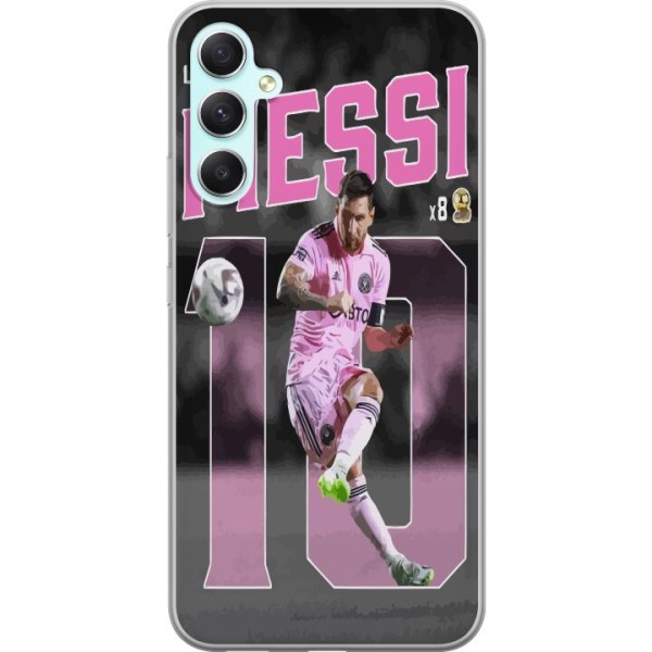 Samsung Galaxy A34 Genomskinligt Skal Lionel Messi - Rosa