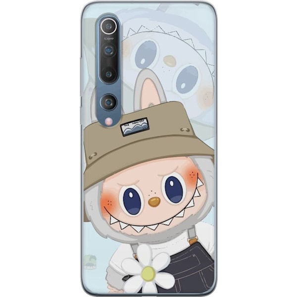 Xiaomi Mi 10 5G Läpinäkyvä kuori Labubu hattuineen - Pop Mart -hahmo Mr. Butcher retrotyylillä ja luonteella
