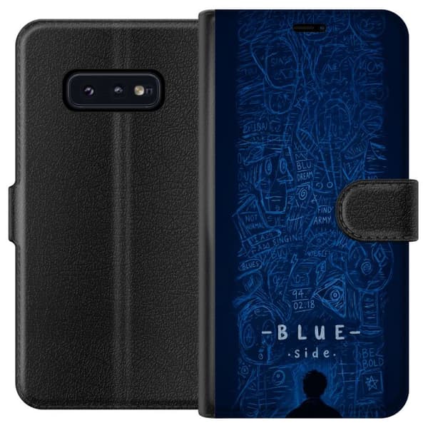 Kompatibelt Plånboksfodral till Samsung Galaxy S10e Blue Side illustration blå