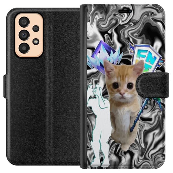 Kompatibelt Plånboksfodral till Samsung Galaxy A33 5G Katt