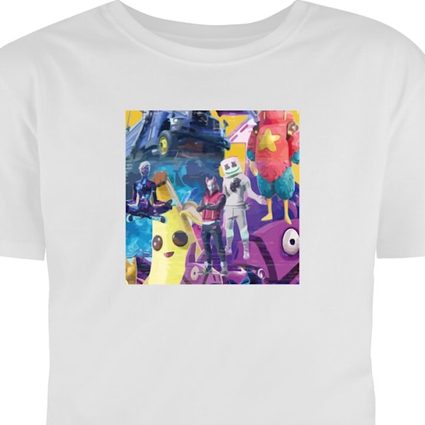 T-shirt til Voksen | Klassisk Voksen T-shirt Fortnite hvid XL