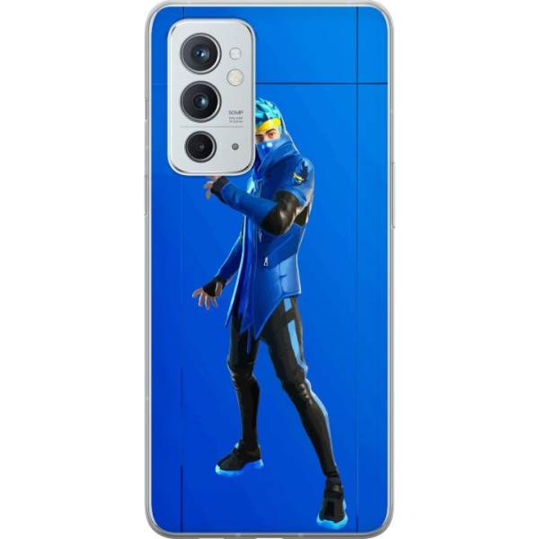 OnePlus 9RT 5G Läpinäkyvä kuori Fortnite - Ninja Blue