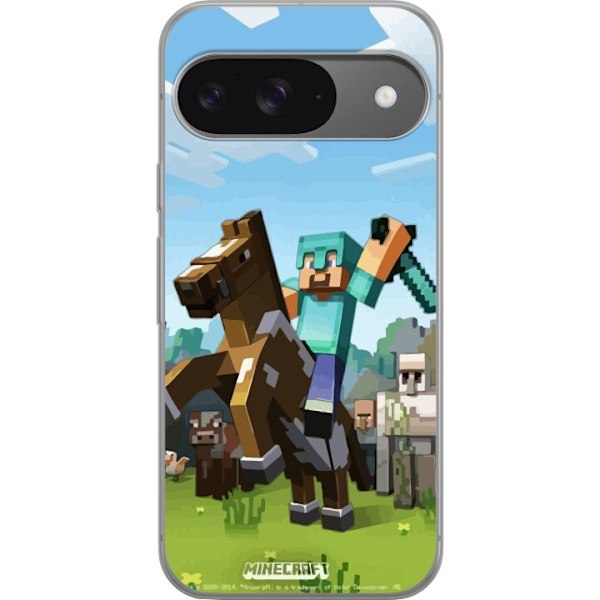 Google Pixel 9 Gjennomsiktig deksel Minecraft