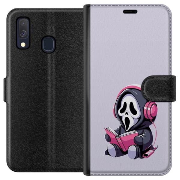 Kompatibel Tegnebogsetui til Samsung Galaxy A40 Skrig