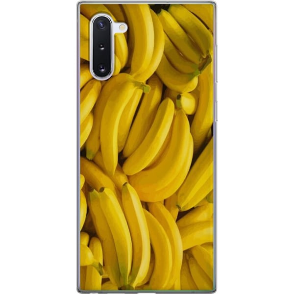 Samsung Galaxy Note10 Genomskinligt Skal Banana Pattern – lekfullt mönster med gula bananer