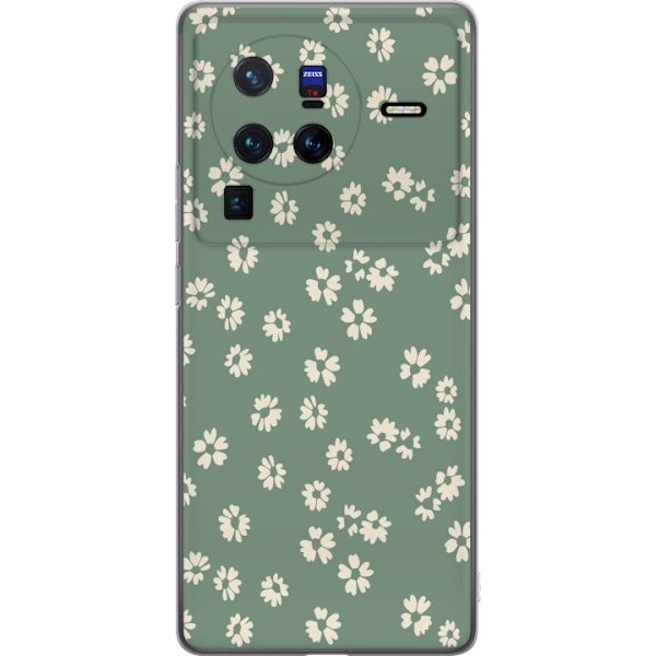 vivo X80 Pro Läpinäkyvä kuori Kukkaisunelma - Värikäs Kukkakuvio