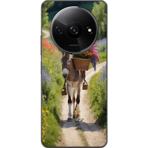 Xiaomi Redmi A3 Läpinäkyvä kuori Aasi Eläinaihe Rauhallinen Suunnittelu Luontoaihe Suosittu Koristelu Huumori Graafinen Eläinteema Eksoottinen