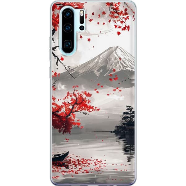 Kompatibelt Mobilskal till Huawei P30 Pro Crimson Fuji röd
