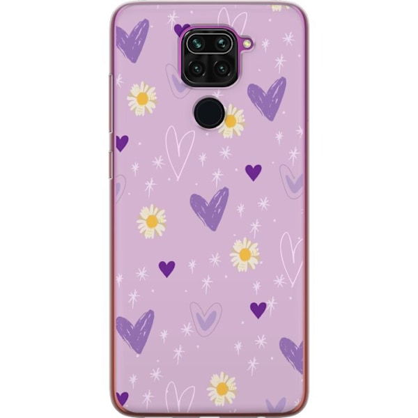 Xiaomi Redmi Note 9 Gennemsigtig cover Blomster