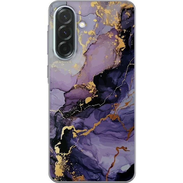 Samsung Galaxy A36 Läpinäkyvä kuori Purppuranhohtoinen Marmori