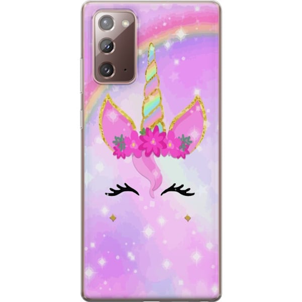 Samsung Galaxy Note20 Genomskinligt Skal Unicorn Face