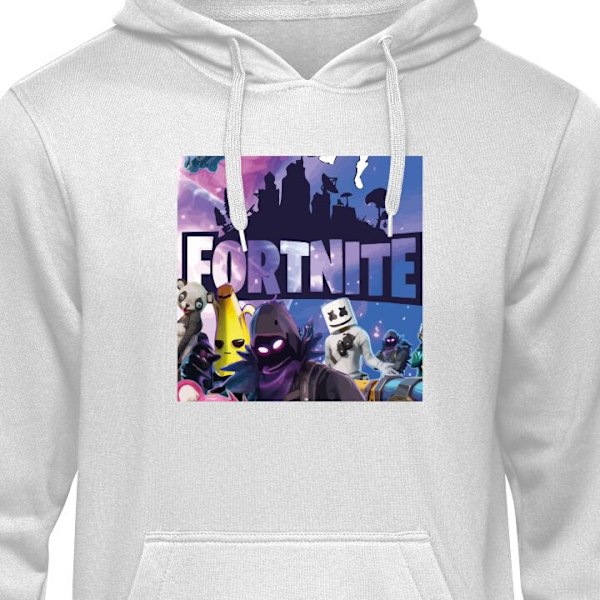 Barn-Hoodie | Mjuk Huvtröja för Barn Fortnite grå 12-13 År