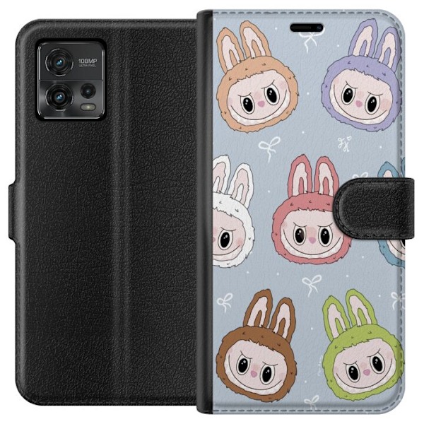 Motorola Moto G72 Tegnebogsetui Pastel Labubu
