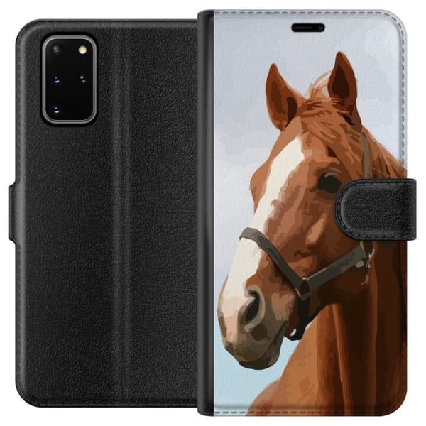 Kompatibel Tegnebogsetui til Samsung Galaxy S20+ Hest