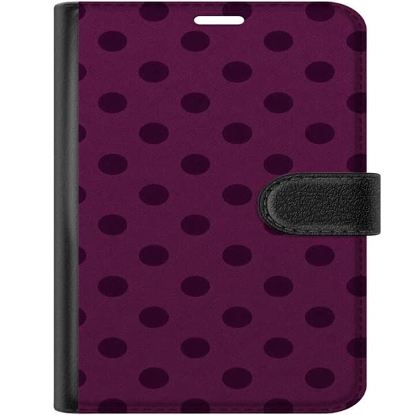 Kompatibelt Plånboksfodral till Apple iPhone Duo Plum Pop Dots lila
