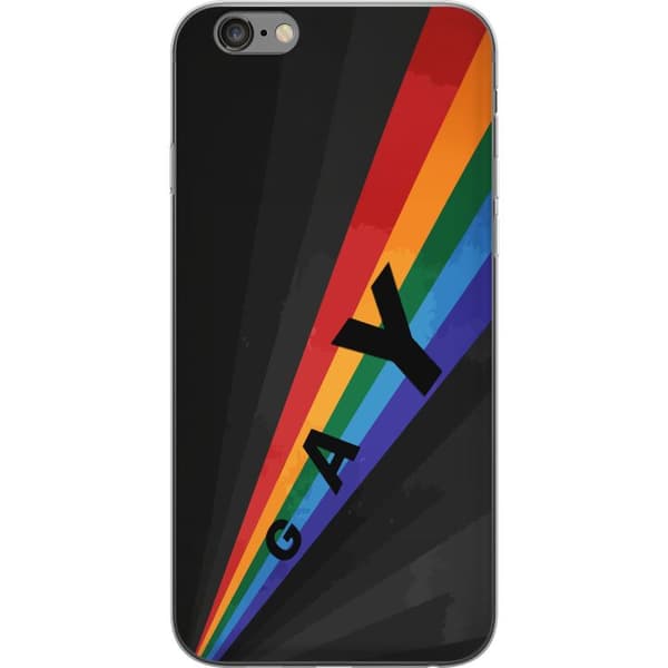 Kompatibelt Mobilskal till Apple iPhone 6s Plus Gay regnbåge svart