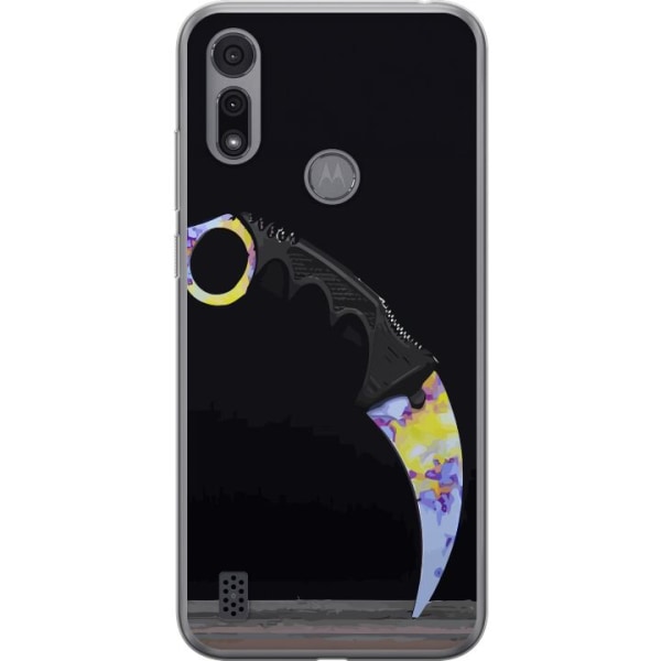 Motorola Moto E6i Gennemsigtig cover Karambit / Butterfly / M9
