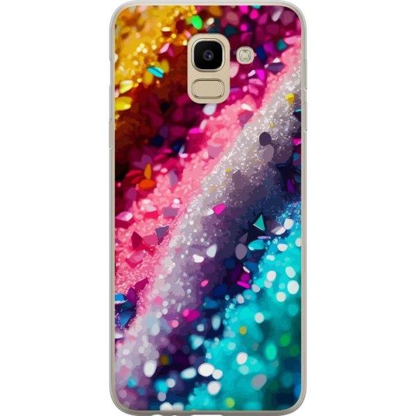 Samsung Galaxy J6 Genomskinligt Skal Glitter