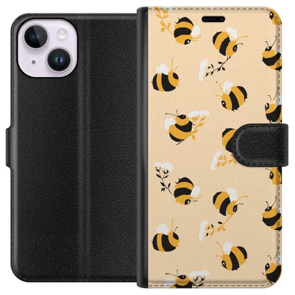 Kompatibel Tegnebogsetui til Apple iPhone 14 Humlebier