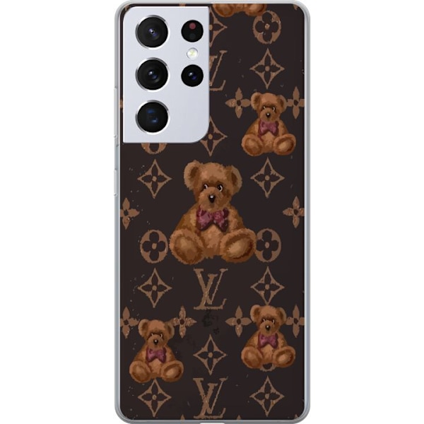 Samsung Galaxy S21 Ultra 5G Läpinäkyvä kuori Louis Vuitton Teddykarhu Kuvio Ylellinen Muotisuunnittelu Suosittu Motiivi Muoti-Trendi Ylelliset Asus