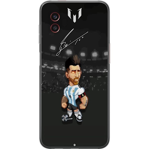 Samsung Galaxy Xcover6 Pro Genomskinligt Skal Messi