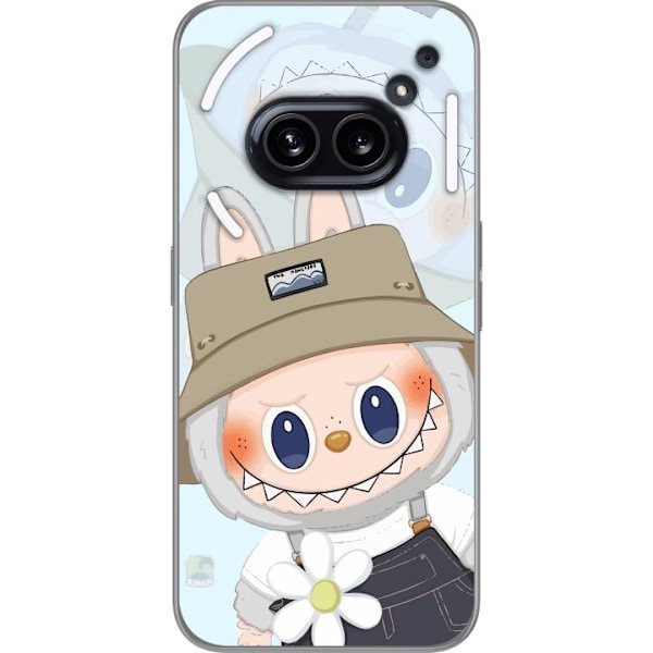 Nothing Phone (2a) Plus Läpinäkyvä kuori Labubu hattuineen