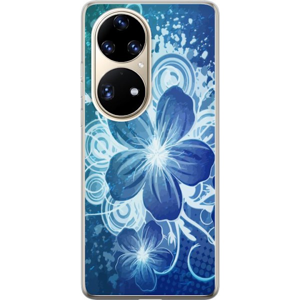 Huawei P50 Pro Genomskinligt Skal Blomma